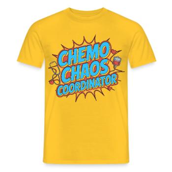 Oncology Nurse Chemo Chaos Nursing Infusion Nurse - Männer T-Shirt - Gelb - Vorne - AI Model Male 178 dark (178cm)