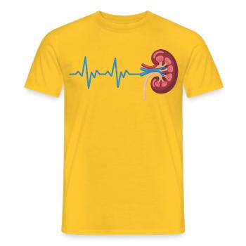 Nierenrhythmus Grafik - Männer T-Shirt - Gelb - Vorne - AI Model Male 178 dark (178cm)