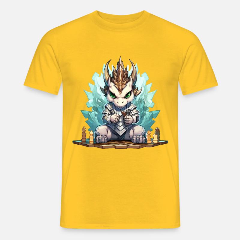 Eisdrache Ritter Kristallkranz - Männer T-Shirt - Gelb