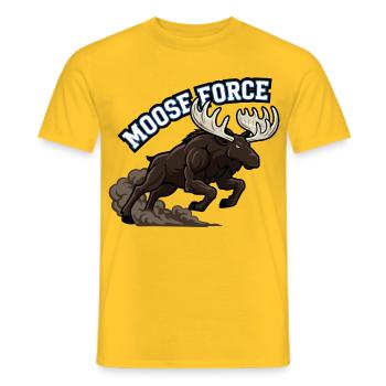 Moose Force Wildelch-Power - Männer T-Shirt - Gelb - Vorne - AI Model Male 178 dark (178cm)
