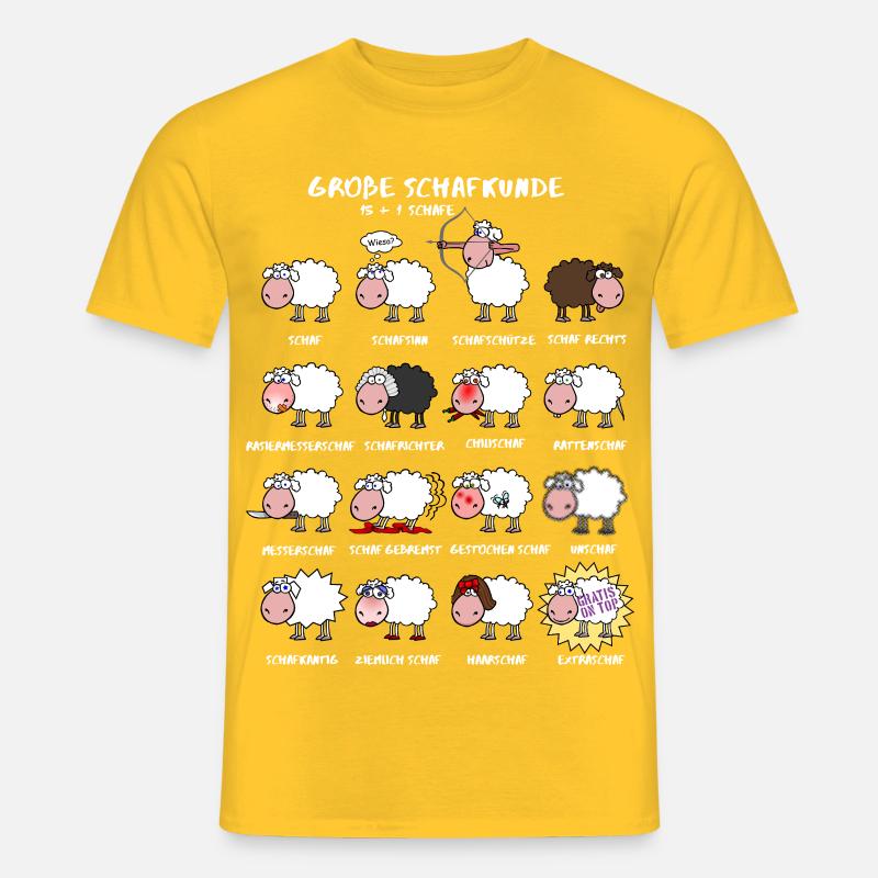 Stor fårviden - Mænd T-shirt - gul