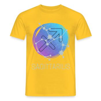 Sagittaire Sagittaire Conception du zodiaque - T-shirt homme - jaune - Devant - AI Model Male 178 dark (178cm)