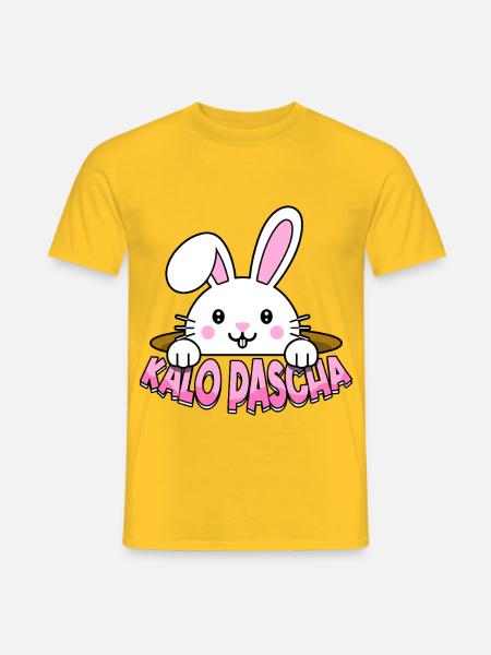 Kalo Pascha Orthodoxe Oster-Griechische Ostern - Männer T-Shirt - Gelb