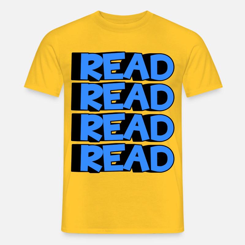 Read Design - 3D Modern Design - Männer T-Shirt - Gelb