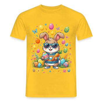 Osterhase Junge Sonnenbrille - Männer T-Shirt - Gelb - Vorne - AI Model Male 178 dark (178cm)