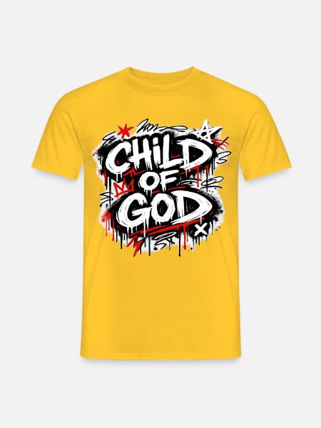 Child of God Graffiti Lettering - Men's T-Shirt - yellow