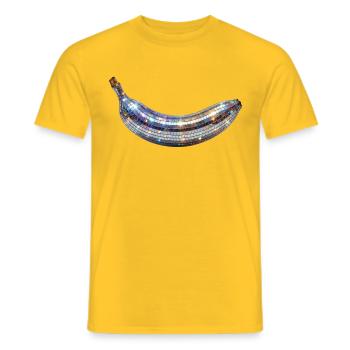 Disco Banana - Men's T-Shirt - yellow - Front - AI Model Male 178 dark (178cm)
