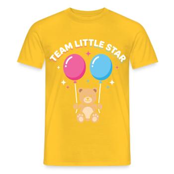 Team Boots Or Bows Western Reveal Design - Men's T-Shirt - yellow - Front - AI Model Male 178 dark (178cm)