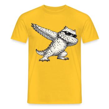 Éponge de la chouette blanche - T-shirt homme - jaune - Devant - AI Model Male 178 dark (178cm)