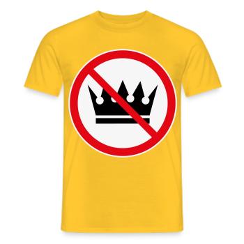No Kings! (Protest Design / 3C) - Men's T-Shirt - yellow - Front - AI Model Male 178 dark (178cm)