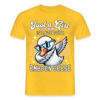 Emdengans Girl Embden Goose - T-shirt homme - jaune - Devant - AI Model Male 178 dark (178cm)