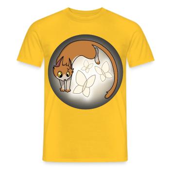 Moustaches de lumière - T-shirt homme - jaune - Devant - AI Model Male 178 dark (178cm)