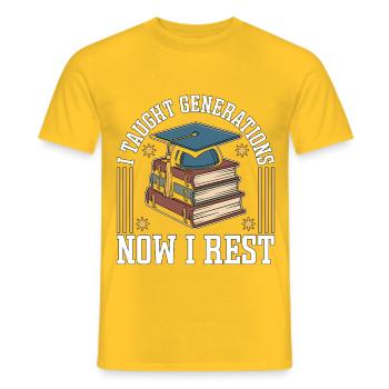 Enseignant à la retraite que j’ai enseigné à Generations Educator - T-shirt homme - jaune - Devant - AI Model Male 178 dark (178cm)