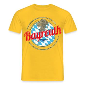Bayreuth in Bayern Vintage Oberfranken Deutschland - Männer T-Shirt - Gelb - Vorne - AI Model Male 178 dark (178cm)