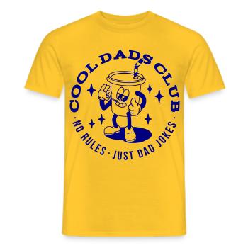 Cool Dads Club - Men's T-Shirt - yellow - Front - AI Model Male 178 dark (178cm)