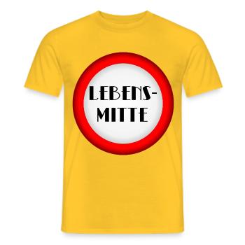 Lebensmitte Menopause - Männer T-Shirt - Gelb - Vorne - AI Model Male 178 dark (178cm)
