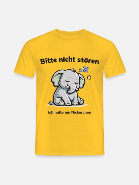 Bitte nicht stören, ich halte ein Nickerchen - Männer T-Shirt - Gelb