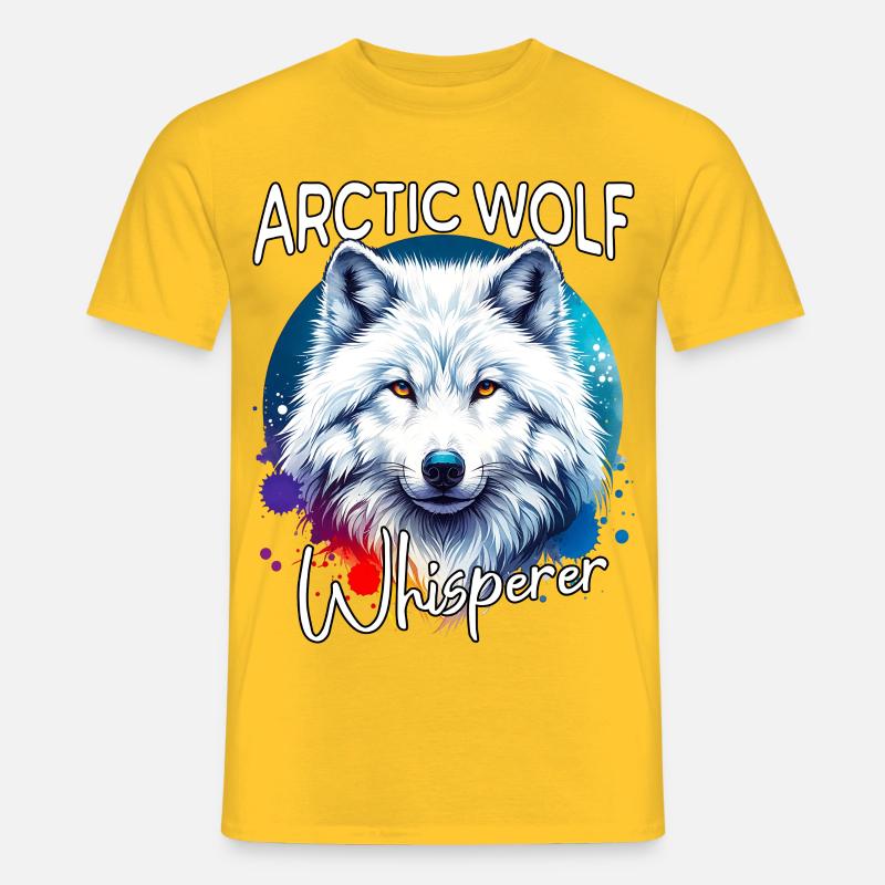Polarwolf Flüsterer - Männer T-Shirt - Gelb