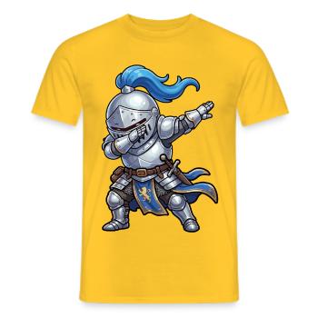 Enfants en train de tapoter Knight Ren Faire Medieval - T-shirt homme - jaune - Devant - AI Model Male 178 dark (178cm)