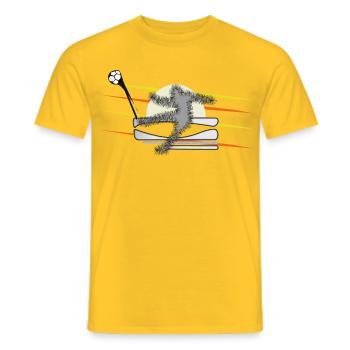 Joueurs de football - T-shirt homme - jaune - Devant - AI Model Male 178 dark (178cm)