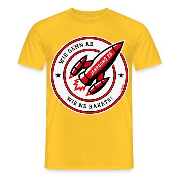 Jahrgang 26 – Wir Gehn Ab Wie Ne Rakete! (POS Red) - Männer T-Shirt - Gelb - Vorne - AI Model Male 178 dark (178cm)