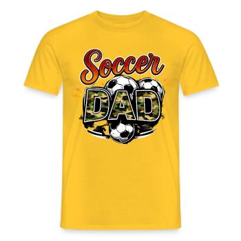 Soccer Dad - Men's T-Shirt - yellow - Front - AI Model Male 178 dark (178cm)