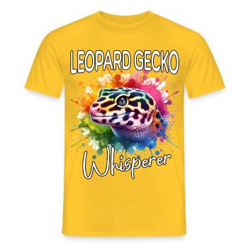 Leopard Gecko Whisperer - Men's T-Shirt - yellow - Front - AI Model Male 178 dark (178cm)