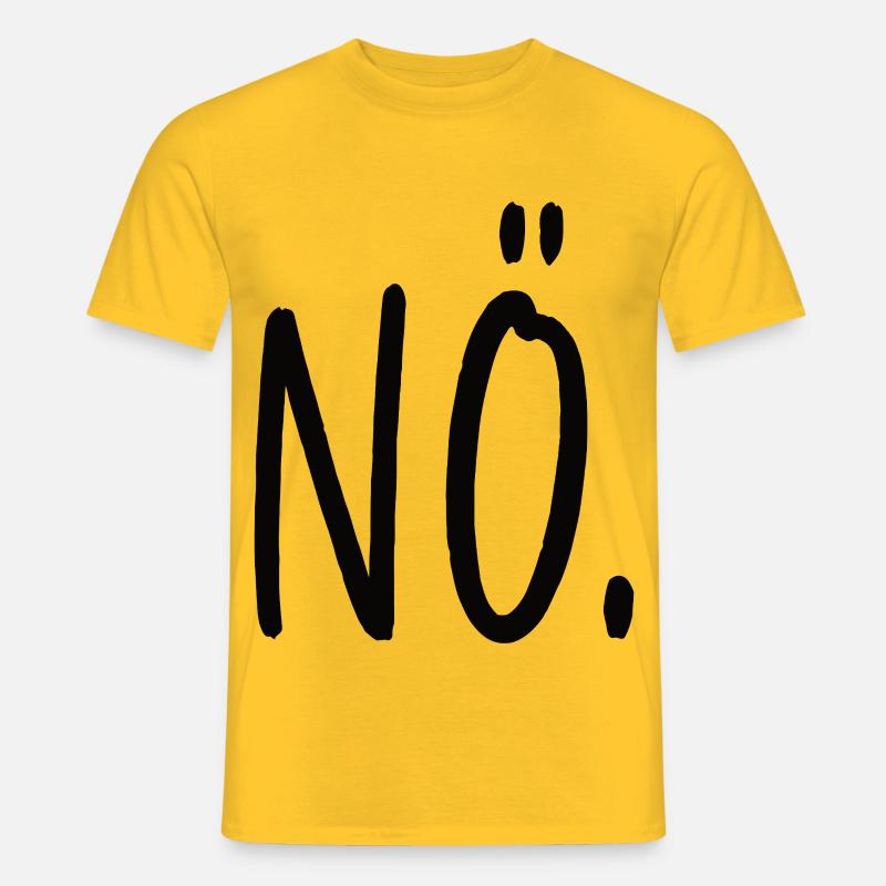 Non, affirmation, tout simplement non - T-shirt homme - jaune