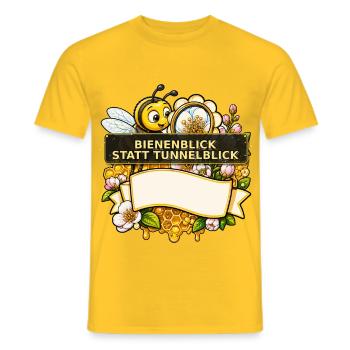 Biene Honig Imker Honigwabe Blumen Wiese Insekt - Männer T-Shirt - Gelb - Vorne - AI Model Male 178 dark (178cm)