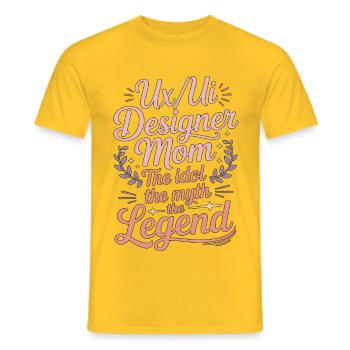 UX/UI Designer Mom The Idol The Myth Web Designer - Männer T-Shirt - Gelb - Vorne - AI Model Male 178 dark (178cm)