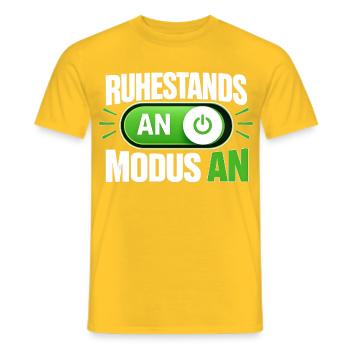 Ruhestandsmodus An Rentner Ruhestand Spruch - Männer T-Shirt - Gelb - Vorne - AI Model Male 178 dark (178cm)