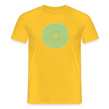Irrationale Zahl Pi Symbol Unendlichkeit Helix - Männer T-Shirt - Gelb - Vorne - AI Model Male 178 dark (178cm)