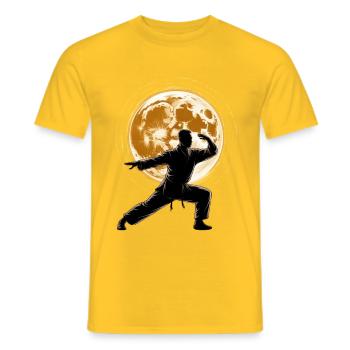 Tai Chi Zen Meditation – Chi Qigong Training - Men's T-Shirt - yellow - Front - AI Model Male 178 dark (178cm)