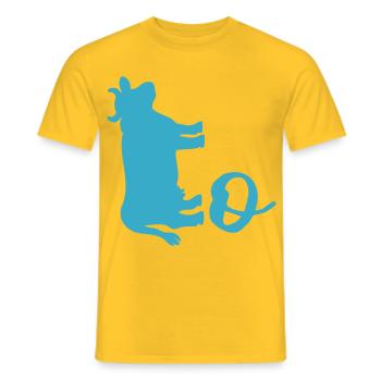Vache suédoise - T-shirt homme - jaune - Devant - AI Model Male 178 dark (178cm)