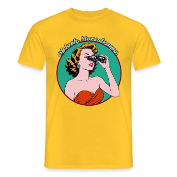 Oh, schau mal. Mehr Drama. - Männer T-Shirt - Gelb - Vorne - AI Model Male 178 dark (178cm)