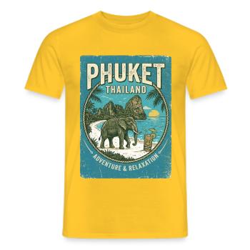 Phuket Thailand - Männer T-Shirt - Gelb - Vorne - AI Model Male 178 dark (178cm)