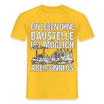 Lustiges Bauarbeiter Design - Männer T-Shirt - Gelb - Vorne - AI Model Male 178 dark (178cm)