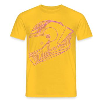 Helm - Männer T-Shirt - Gelb - Vorne - AI Model Male 178 dark (178cm)