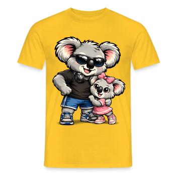 Süßer Koala – Großer Bruder - Männer T-Shirt - Gelb - Vorne - AI Model Male 178 dark (178cm)