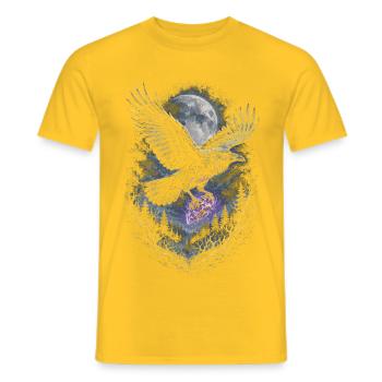 Rabe Raben - Männer T-Shirt - Gelb - Vorne - AI Model Male 178 dark (178cm)