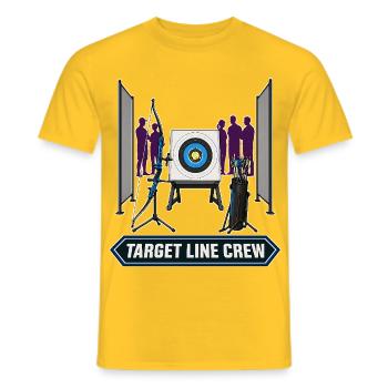 TARGET LINE CREW - Männer T-Shirt - Gelb - Vorne - AI Model Male 178 dark (178cm)