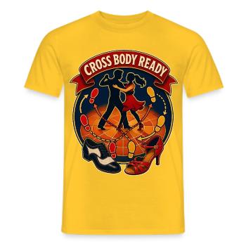CROSS BODY READY - Männer T-Shirt - Gelb - Vorne - AI Model Male 178 dark (178cm)