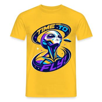 Temps de voler - T-shirt homme - jaune - Devant - AI Model Male 178 dark (178cm)