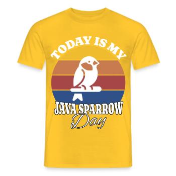 Reisamadine Java Sparrow - Men's T-Shirt - yellow - Front - AI Model Male 178 dark (178cm)
