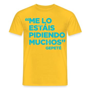 GPT INFLUENCER - Men's T-Shirt - yellow - Front - AI Model Male 178 dark (178cm)