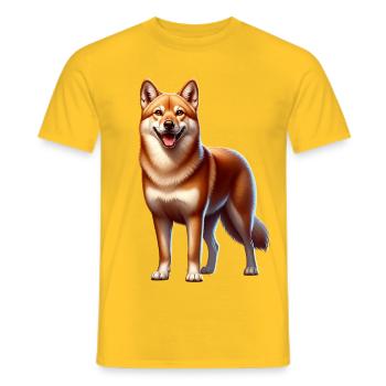 Australian wild dog - Men's T-Shirt - yellow - Front - AI Model Male 178 dark (178cm)