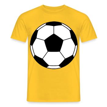 Soccer Ball Sports Sports Soccer Fan Ball - Men's T-Shirt - yellow - Front - AI Model Male 178 dark (178cm)