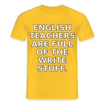 PUN-1786320312241-9_-1- - Men's T-Shirt - yellow - Front - AI Model Male 178 dark (178cm)