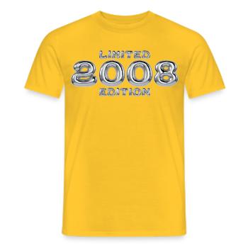 2008 Jahrgang Geburtstag Vintage Retro Geschenk - Männer T-Shirt - Gelb - Vorne - AI Model Male 178 dark (178cm)