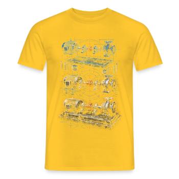 Industriemechaniker Maschinenmonteur - Männer T-Shirt - Gelb - Vorne - AI Model Male 178 dark (178cm)